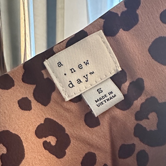 A New Day Leopard Print Satin Slip Dress - Picture 3 of 3